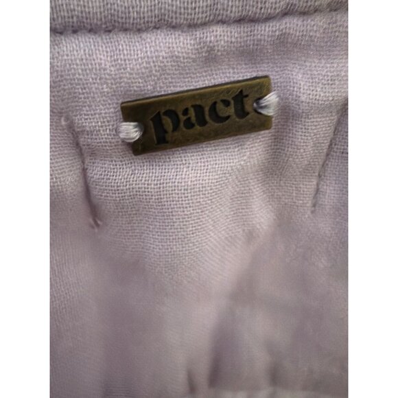 Light Purple Pact V-Neck Button-Front Babydoll Dress Flutter Sleeve Size L - Picture 6 of 6